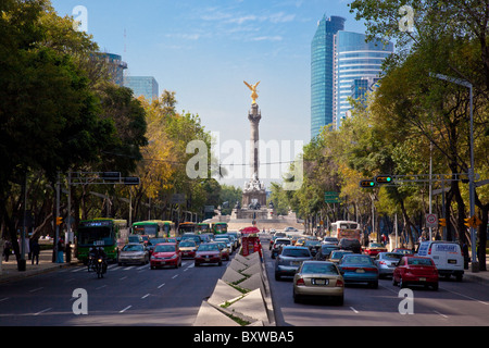 Angel de la Independencia on Paseo de la Reforma in Mexico City, Mexico Stock Photo