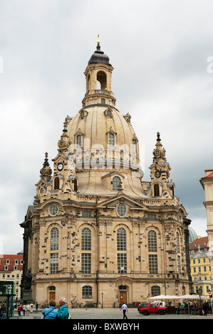 'FRAUENKIRCHE' BAROQUE CHURCH OF OUR LADY DRESDEN SAXONY GERMANY Stock Photo