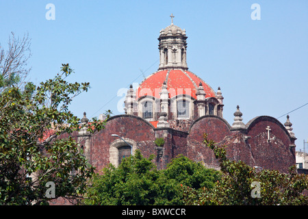 Church of San Juan de Dios in Alameda Central Park in Mexico CIty Stock Photo