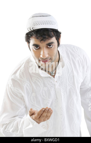 Muslim man greeting Stock Photo