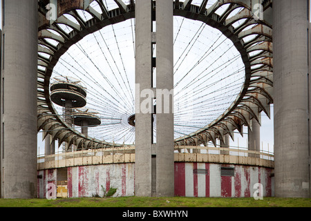 USA, New York, New York City, Remains of 1939 Worlds Fair at Flushing Meadows Stock Photo