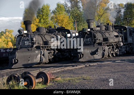 Old fashioned vintage locomotive train engine Stock Photo