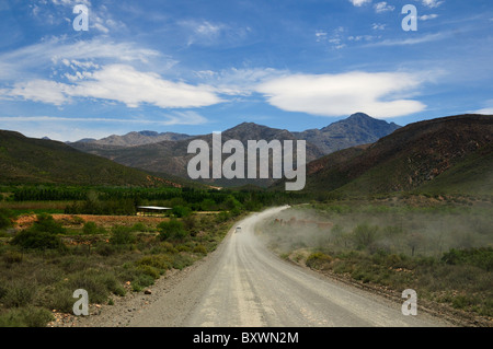 A dirt road in the countryside. South Africa. Stock Photo