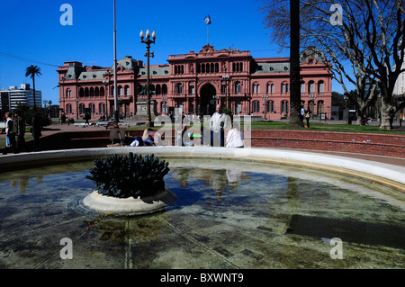 Casa Rosada presidential palace, Plaza de Mayo (May Square), Buenos Aires, Argentina, South America Stock Photo