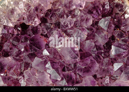 Amethyst in geode close up Stock Photo