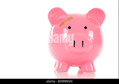 Piggy bank with band aid Stock Photo: 75263538 - Alamy