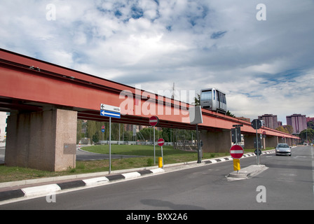 Perugia Mini Metro unmanned train or people mover. Stock Photo