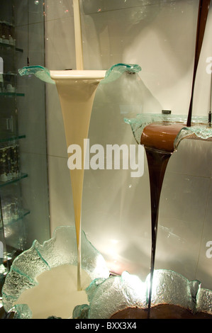 Chocolate Fountain at the Jean Philippe Patisserie, Bellagio Stock Photo