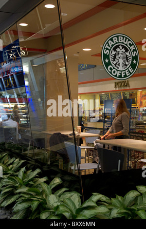 Starbucks coffee shop in airport, at Tampa International Airport, USA Stock Photo