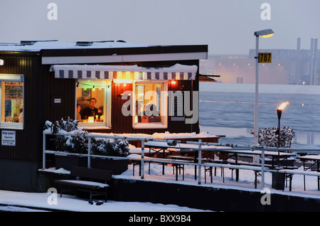 Landing-Pier, River Elbe, Hamburg-Blankenese, Germany Stock Photo