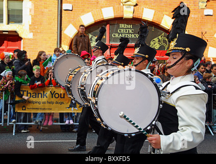 US Marching Band, St. Patrick's Day Parade Dublin Ireland Stock Photo