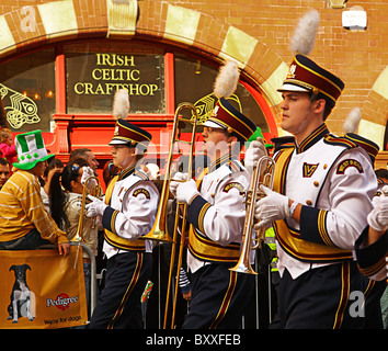 US Marching Band, St. Patrick's Day Parade Dublin Ireland Stock Photo