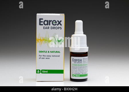 10 ml bottle of Earex camphor ear drops Stock Photo - Alamy