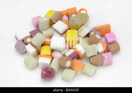 Pile of Dolly mixture sweets Stock Photo