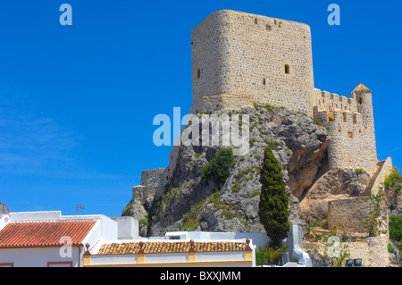 12th century Moorish castle. Olvera, Pueblos Blancos (´white towns´), Cádiz province, Andalusia, Spain Stock Photo