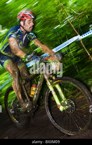 Spanish cross country mountain biker José Hermida at the World Cup in Bromont, Canada (August 2008) Stock Photo