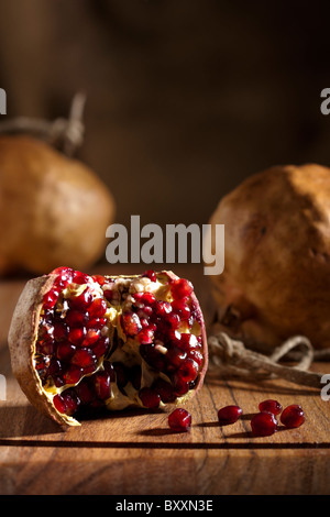 Pomegranate with Seeds Stock Photo