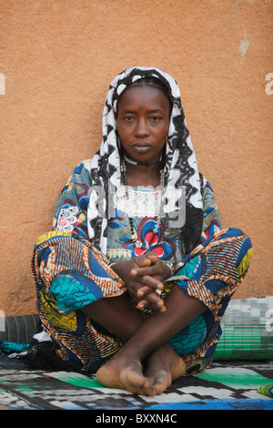Fulani woman in Djibo in northern Burkina Faso, West Africa. Stock Photo