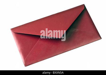 A red envelope isolated on white background Stock Photo
