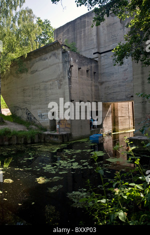 Masurian Canal, lock Lesniewo Gorne, Poland Stock Photo