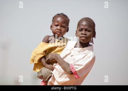 Children in the town of Djibo in northern Burkina Faso. Stock Photo