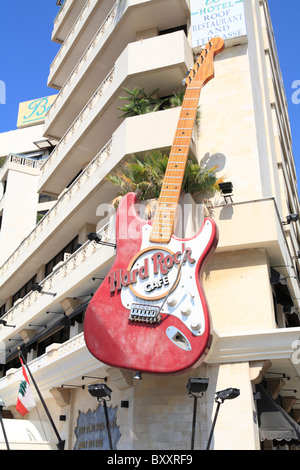 Hard Rock Cafe Corniche Beirut Lebanon Stock Photo