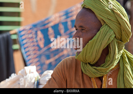 Fulani man in Djibo, northern Burkina Faso Stock Photo