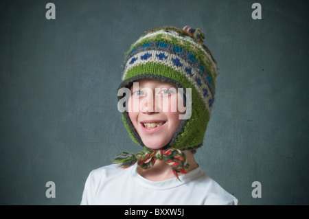 One young Caucasian girl sister. Copy space Stock Photo