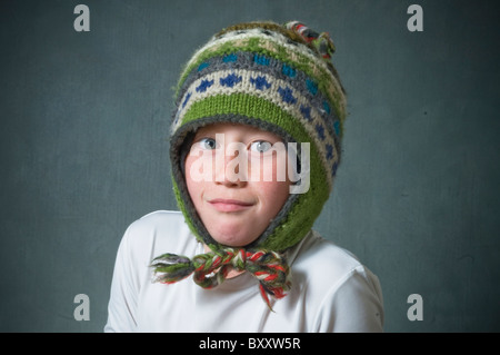 One young Caucasian girl sister.  Copy space Stock Photo