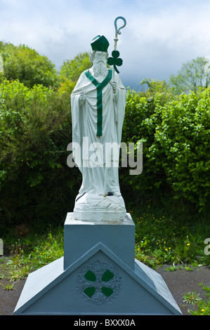 Statue of Irish patron saint St Patrick in Ballingarry, County Limerick, Ireland Stock Photo