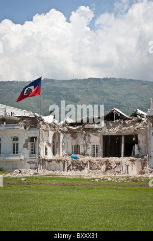 The presidential palace of Haiti was destroyed in a massive earthquake in 2010. Stock Photo