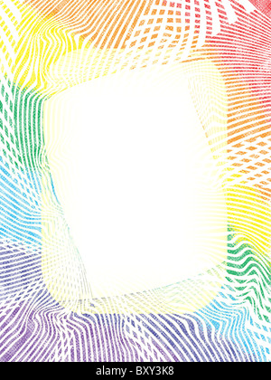 vivid abstract rainbow frame. illustration Stock Photo