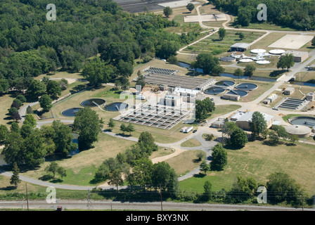 Aerial Jackson Michigan Sewage Treatment Plant