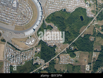 Aerial Turn Three Campground Michigan International Speedway Stock Photo