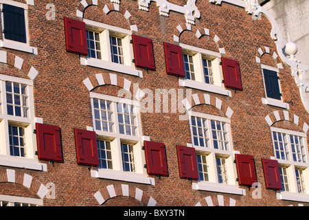 Windows with shutters in Amsterdam, Holland Stock Photo