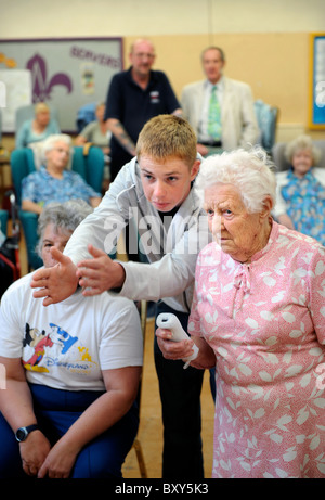 The Brookside Day Centre in Tenbury Wells, Worcestershire where Leominster & District Age Concern have introduced Nintendo Wii S Stock Photo