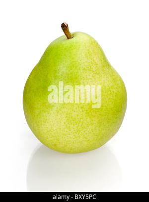 Green Pear isolated on white background with clipping path Stock Photo