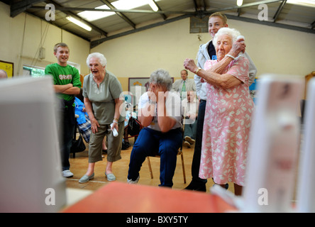 The Brookside Day Centre in Tenbury Wells, Worcestershire where Leominster & District Age Concern have introduced Nintendo Wii S Stock Photo