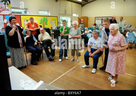 The Brookside Day Centre in Tenbury Wells, Worcestershire where Leominster & District Age Concern have introduced Nintendo Wii S Stock Photo