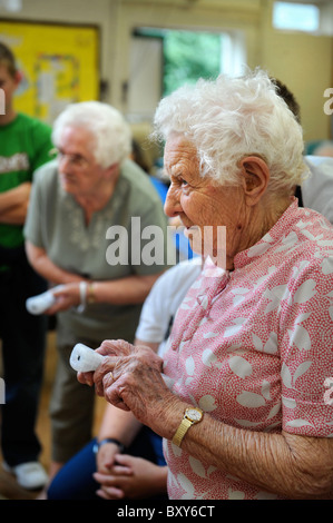 The Brookside Day Centre in Tenbury Wells, Worcestershire where Leominster & District Age Concern have introduced Nintendo Wii S Stock Photo