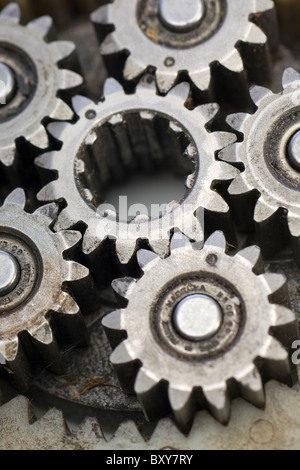 closeup of mechanism gears Stock Photo