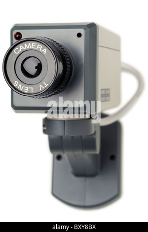 security camera isolated on white with clipping path Stock Photo