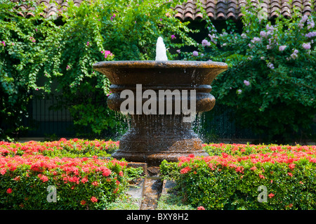 Courtyard of the historical Hotel El Convento Leon Nicaragua Stock Photo