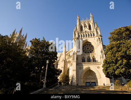 East tower of the National Cathedral - Washington DC, USA Stock Photo