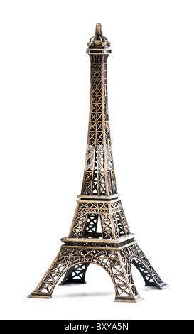 Eiffel Tower Statue, isolated on a white background Stock Photo - Alamy