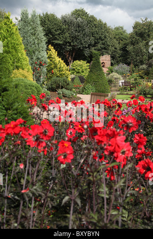 Bridgemere Nursery & Garden World. Summer view of Bridgemere’s show gardens. Stock Photo