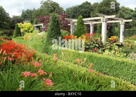 Bridgemere Nursery & Garden World. Summer view of Bridgemere’s show gardens. Stock Photo