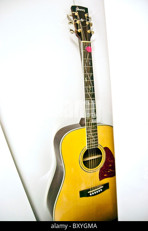 Acoustic guitar brand Ibanez Stock Photo