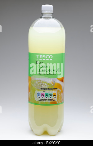 Bottle of Tesco diet cloudy lemonade Stock Photo