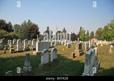 The Evergreen Cemetery, Gettysburg, true site of Lincolns Gettysburg Address in 1863. Stock Photo